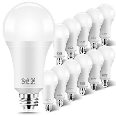 #ad 150 200W Equivalent 23W LED Bulb A21 LED Super Bright Light 2500 Lumens 12 Pack $51.03