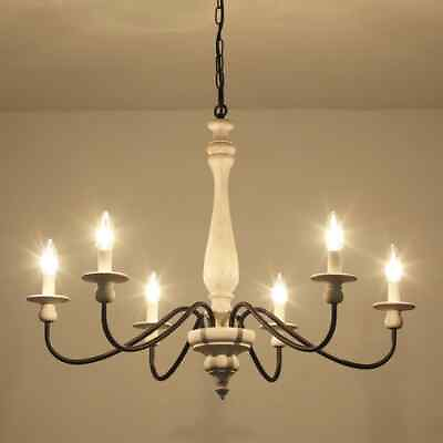 #ad Hanging Candle Chandelier Pendant Light Fixture Living Room Lighting Foyer White $78.00