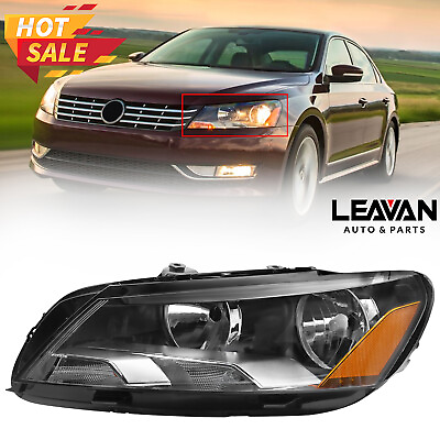 #ad Left Halogen Headlight w Bulb For Volkswagen Passat 2012 2013 2014 2015 LH $65.99