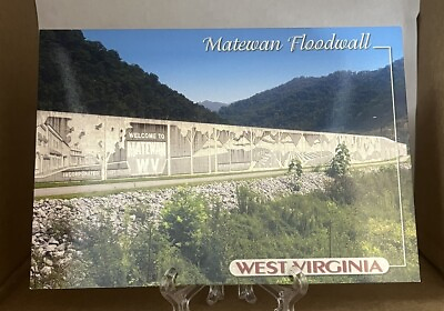 #ad Postcard Matewan Flood Wall West Virginia $4.75