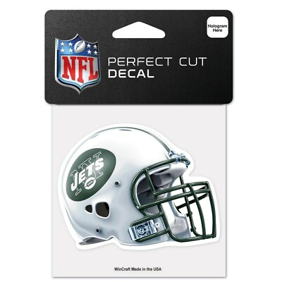 #ad NFL New York Jets Wincraft 4quot;x 4quot; Color Perfect Cut Peel Decal NEW $9.99