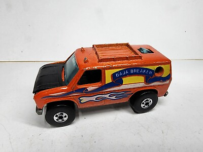 #ad Vintage 1983 Mattel Hot Wheels Orange Baja Breaker Van #2022 1:64 Diecast Car BW $9.99