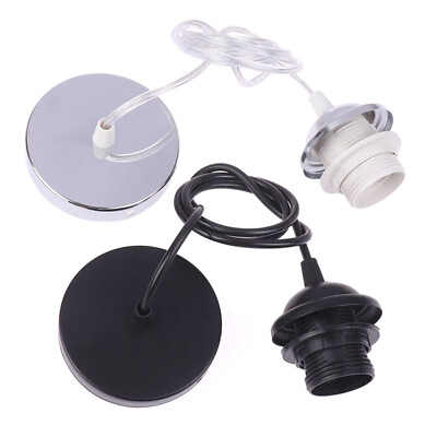 #ad E27 Hanging Lamp Holder With 1m 1.5m Hanging Wire Ceiling Lamp Holder Socket $5.51