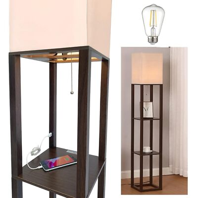 #ad Floor Lamp with ShelvesFloor Lamp with USB Charging PortShelf Floor Lamp... $66.47