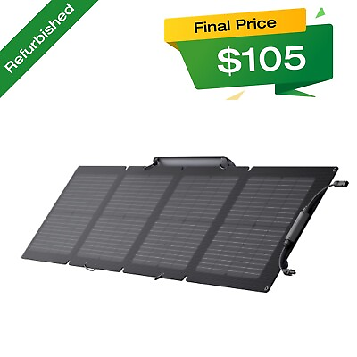 #ad EcoFlow 110W Portable Solar Panel Foldable with Carry Case Certified Refurbished $123.00