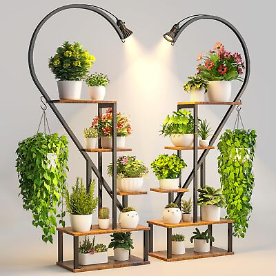 #ad Tall Plant Stand Indoor With Grow Lights Tiered Metal Plant Stand For Indoor Pla $223.89