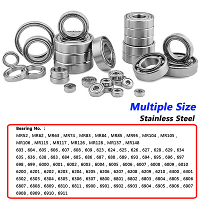 #ad Deep Groove Ball Bearings Stainless Steel Miniature Shielded Bearing 2 50mm Bore $104.39