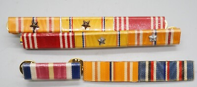 #ad WWII Army Navy USMC Ribbon Bars Group Lot Of 9 by Wolf Brown $31.99