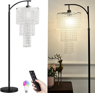 #ad #ad Crystal Floor Lamp for Living Room BedroomModern Standing Lamp with Remote C... $110.97