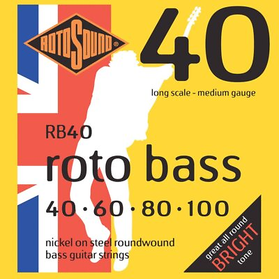 #ad Rotosound RB40 Roto Bass Nickel on Steel 4 String Bass Strings Set 40 100 $19.75