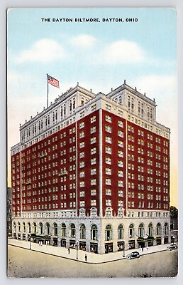 #ad c1940s Dayton Ohio OH Biltmore Hotel Downtown Kittyhawk Room VTG Postcard $2.75