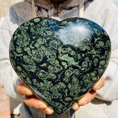 #ad 5.0lb Large Natural Green KABAMBA KAMBABA Jasper Crystal Rock Heart Specimen $269.00