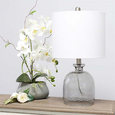 #ad Modern Textured Glass Table Lamp White $29.88