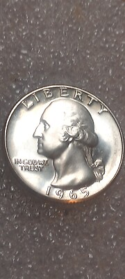 #ad 1965 SMS Washington Quarter Dollar Special Mint Series Bu Proof Like $3.99