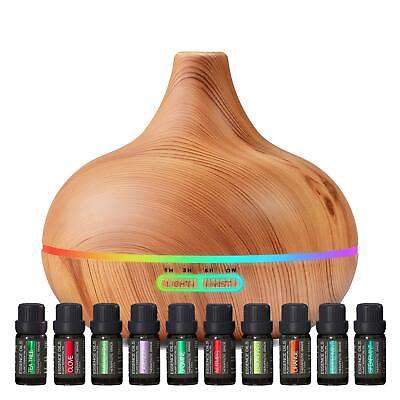 #ad Ultimate Aromatherapy Diffuser amp; Essential Oil Set Ultrasonic Top 10 Oils M... $43.93