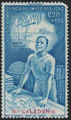 #ad 1942 NEW CALEDONIA Stamp Air Mail 1.20 1.80 B35 $1.50