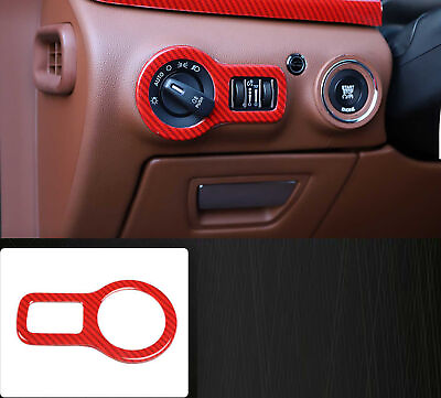 #ad For Maserati Quattroporte 2013 22 ABS Red Carbon Look Lights Control Panel Cover $35.87