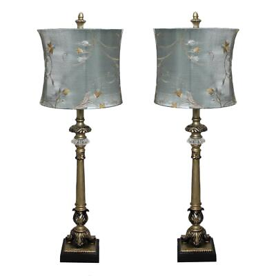 #ad Contemporary Parisian Buffet Hand crafted Table Lamp Set Of 2 $168.99