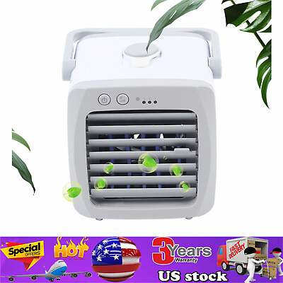 #ad Portable Mini Air Conditioner Humidifier Bedroom Artic Cooler USB Fan Desktop $13.30
