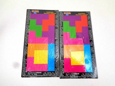 #ad Tetris Flexible Magnet Sheets Fridge Magnets Exclusive Loot crate NEW Lot Of 2 $10.19