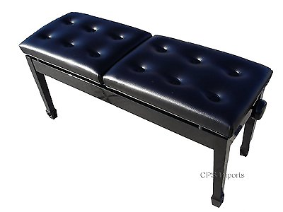 #ad Ebony Duet Double Adjustable Piano Bench Stool Chair $279.99
