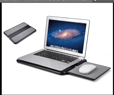 #ad Abovetek Portable Laptop Lap Desk W Retractable Left Right Mouse Pad Tray New $29.99