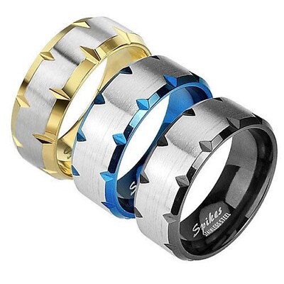 #ad Men#x27;s Women#x27;s Band Ring Tribal Cut Partner Ring Friendship Ring Engagement Ring $8.94