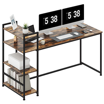 #ad FlexiSpot 48in Computer Desk with Reversible Storage Shelves Home Office Desk $109.99