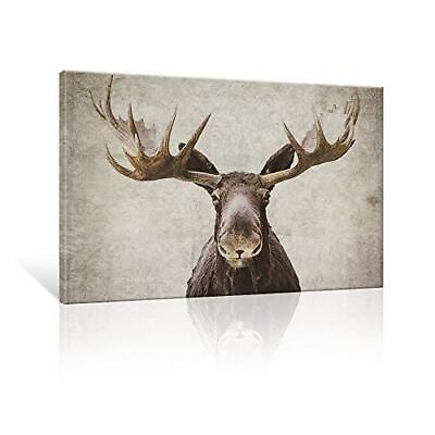 #ad SEVEN WALL ARTS Moose Pictures Elmer The Moose Modern Rustic Wildlife Elk Deer $69.39