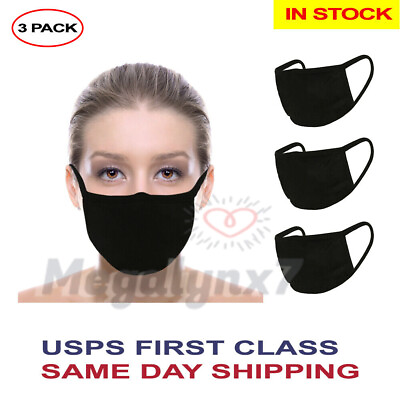#ad Washable Reusable Face Mask In Stock Double Layer 3 Pack Ships From USA $9.99