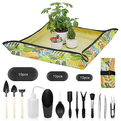 #ad Repotting Mat for Indoor Plants Foldable Waterproof Plant Potting Soil Mat T... $31.16