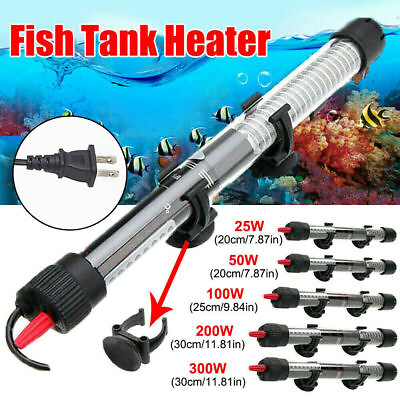 #ad 25W 100W 300W Aquarium Water Submersible Heater Fish Tank Water Auto Thermostat $13.49