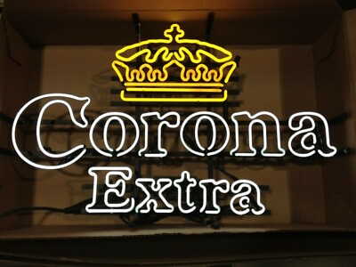 #ad New Corona Extra Crown Neon Light Sign 24quot;x20quot; Lamp Poster Real Glass Beer Bar $210.81