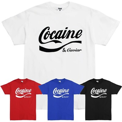 #ad Crooks amp; Castles Men#x27;s Cocaine amp; Caviar Graphic Tee T Shirt $21.99