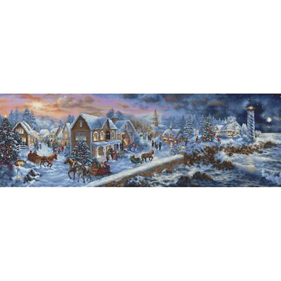 #ad Counted Cross Stitch Kit Christmas DIY Unprinted canvas $227.70