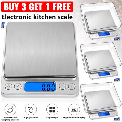 #ad Digital Weight Scale Kitchen Jewelry Gold Grain Food MiniSize Gram 3000g x 0.1g $9.95