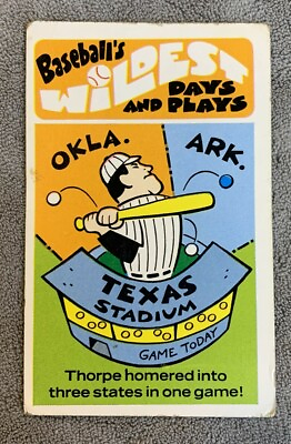 #ad 1972 Fleer R.G. Laughlin Baseball Wildest Days And Plays Various Picks Cond $3.99