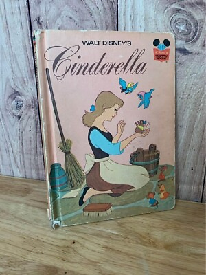 #ad Walt Disney#x27;s Cinderella Book Wonderful World of Reading Vintage 1974 Hardcover $7.99