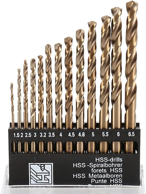 #ad M35 Cobalt round Straight Handle Metric Drill Bit Set 1.5Mm 6.5Mm Drill Bits Sui $39.62