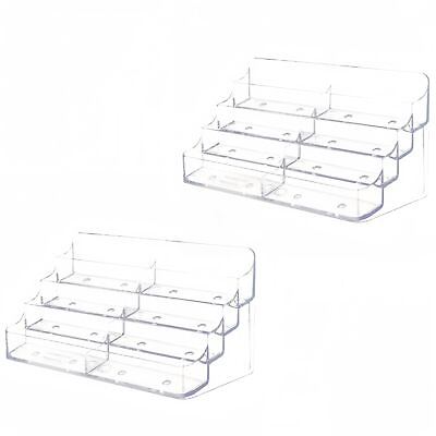 #ad Clear Plastic Business Card Holder for Desk Acrylic Business Card Organizer D... $12.99