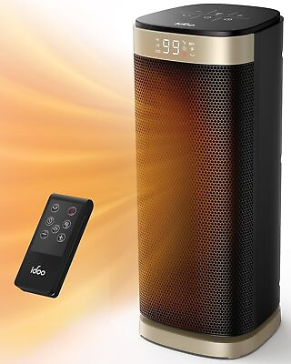 #ad 1500W Electric Space Heater for Indoor Use with 70° Oscillation $53.99