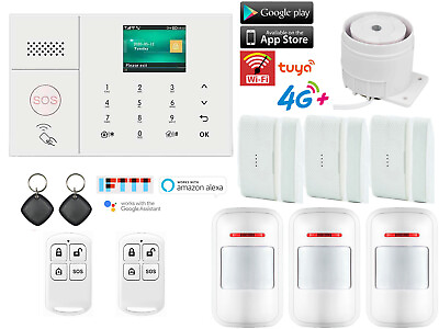 #ad G15 WiFi 4G GSM TUYA APP Wireless Home Security Burglar Alarm System Auto Dialer $113.99