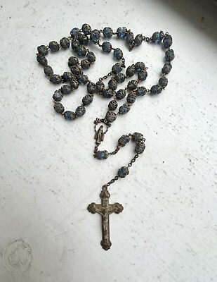 #ad Vintage Antique Italian Rosary $75.00