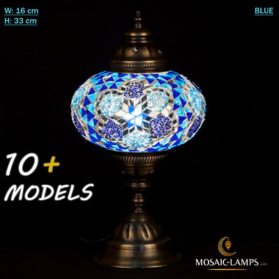#ad Turkish Mosaic Table Lamps Regular Style Large Size Desk Lighting $85.00