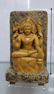 #ad Lord Shiva Hindu Statue 5.8 Inches with wood finish and marble stand $39.50