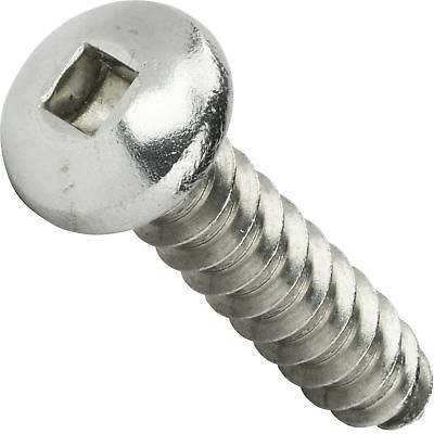 #ad #10 x 2quot; Square Drive Screws Self Tapping Pan Head Sheet Metal Stainless Qty 25 $10.51