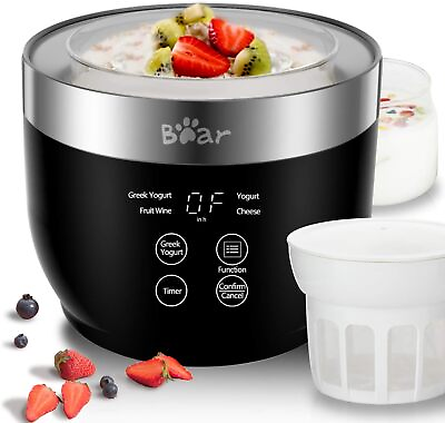 #ad Bear Yogurt Maker Greek Yogurt Maker Machine with Strainer and Timer Control $55.79