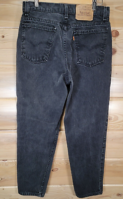 #ad VTG Levi#x27;s Jeans Women 15921 921 Slim Fit 14 Short Tapered Leg Orange Tab Black $34.99