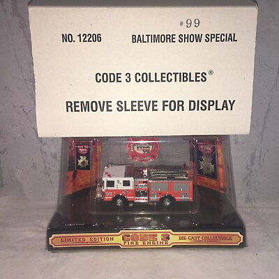 #ad Code 3 Baltimore Fire Expo Engine 99 1:64 No. 12206 1999 $75.00