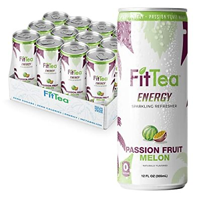 #ad Healthy Energy Drink 12 Fl Oz Passionfruit Melon Sparkling Refresher 12 Pac... $39.55